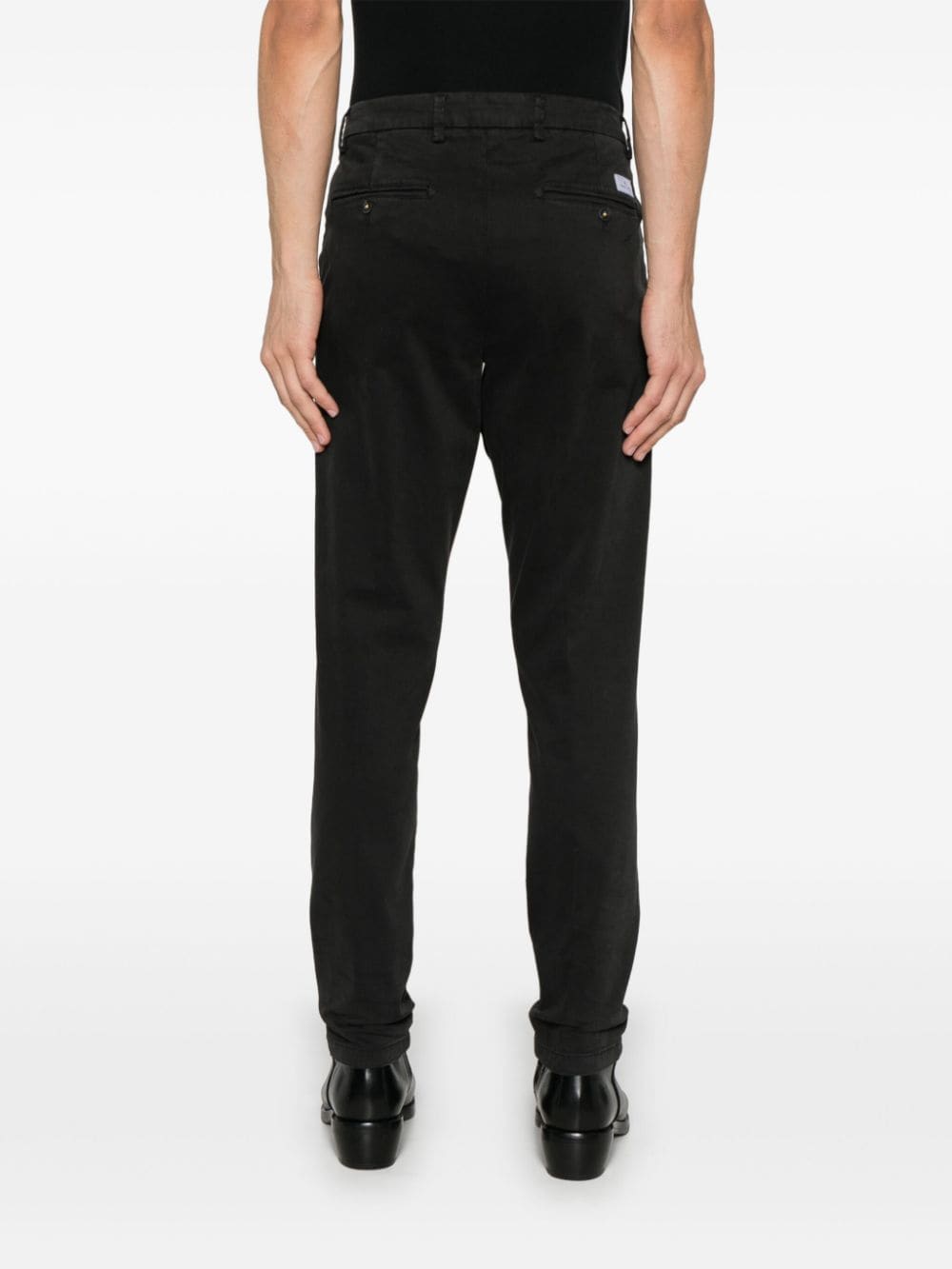 Shop Manuel Ritz Pleated Chino Trousers In Black