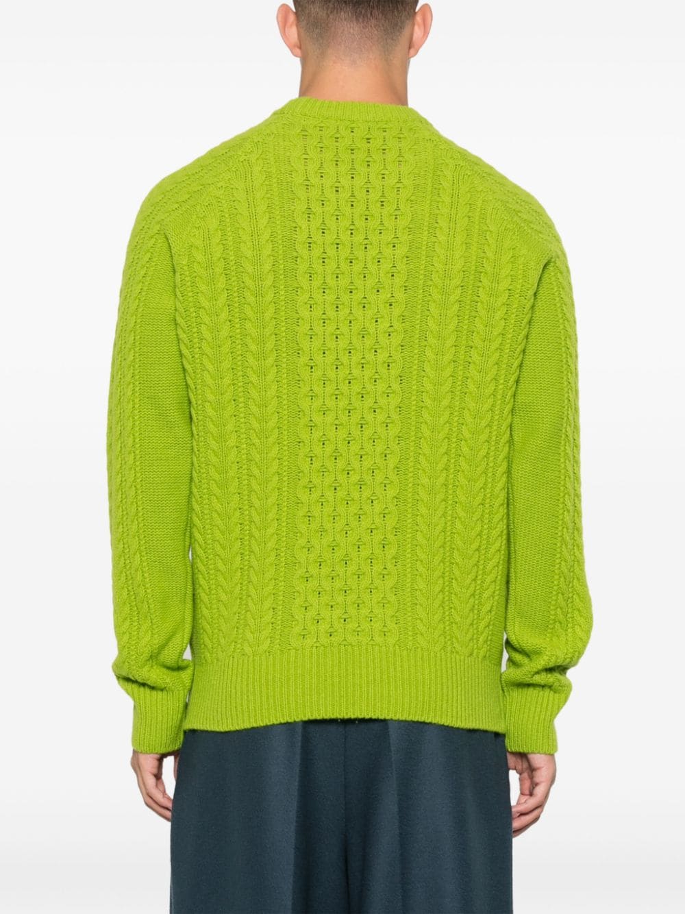 Shop Manuel Ritz Cable-knit Sweater In Green