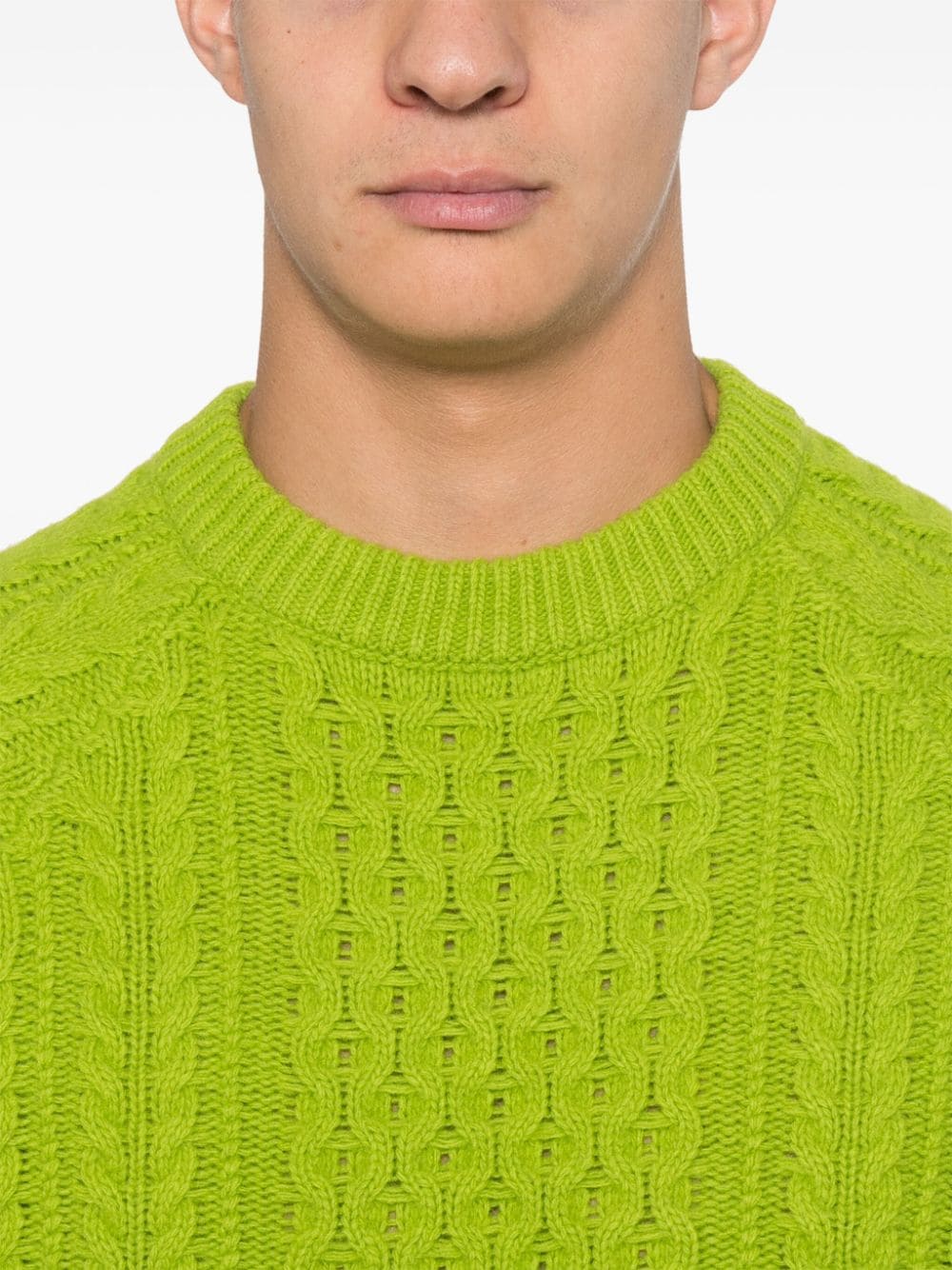 Shop Manuel Ritz Cable-knit Sweater In Green