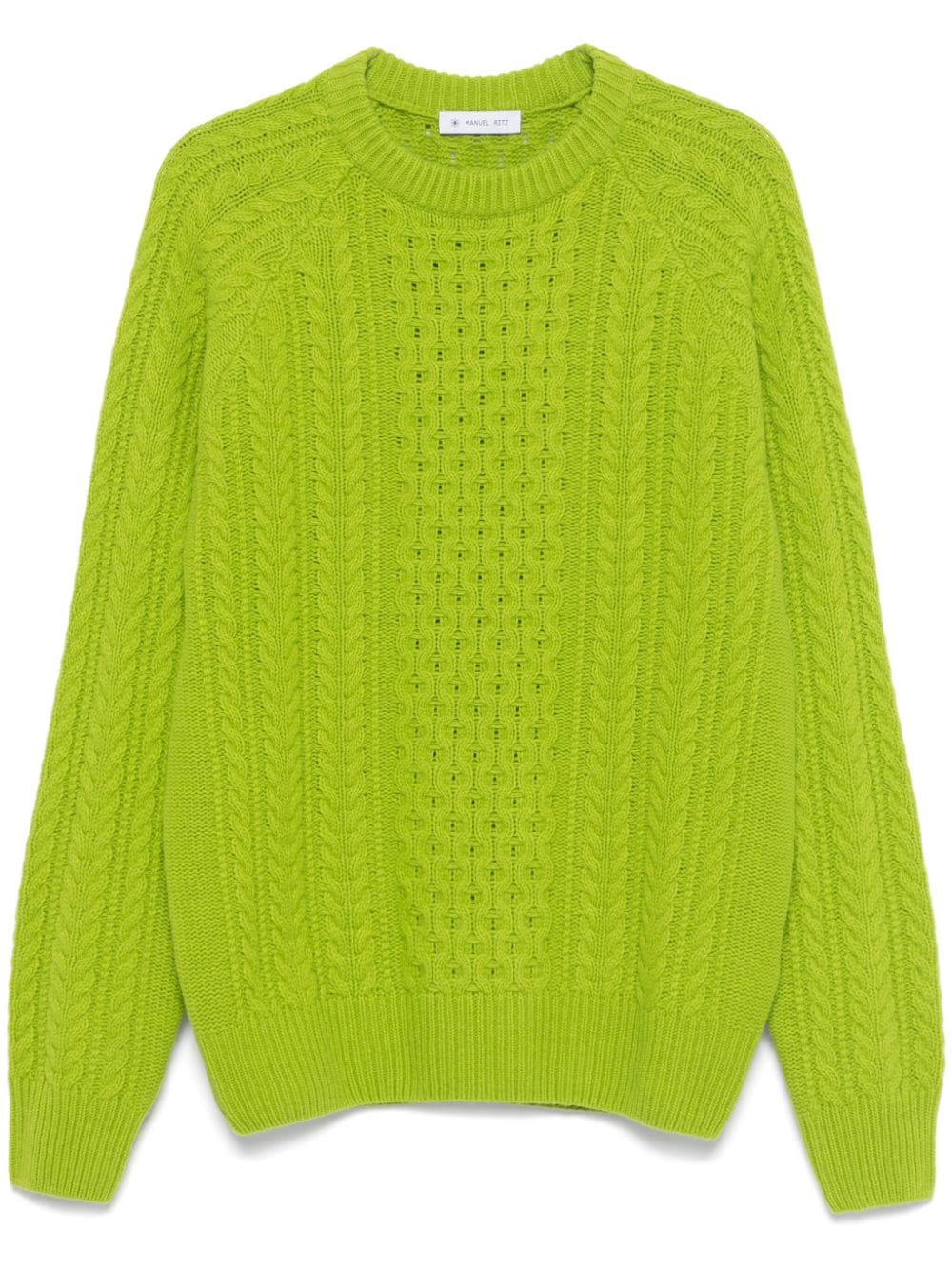 Shop Manuel Ritz Cable-knit Sweater In Green