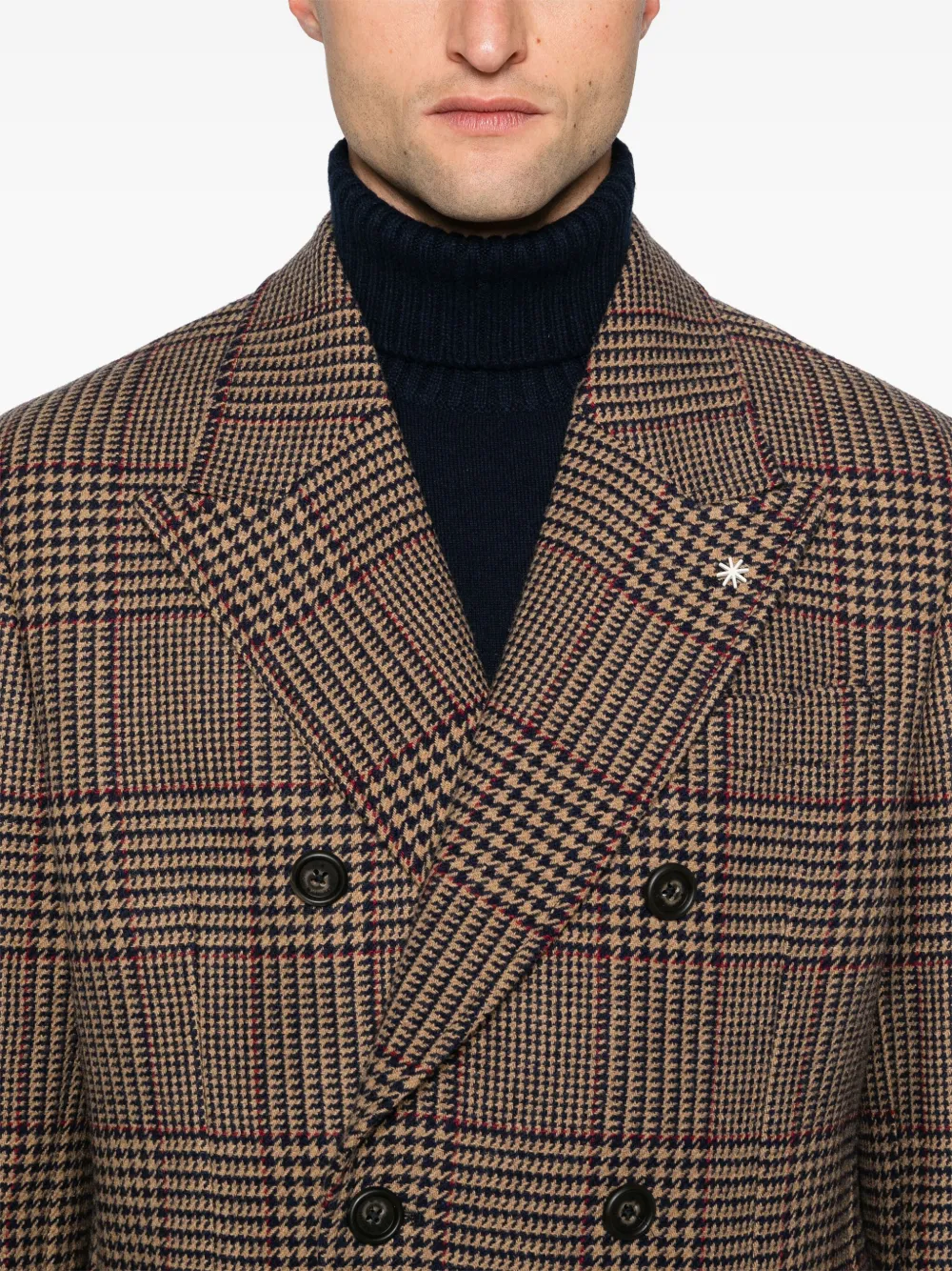 Manuel Ritz Prince of Wales jas met patroon Bruin