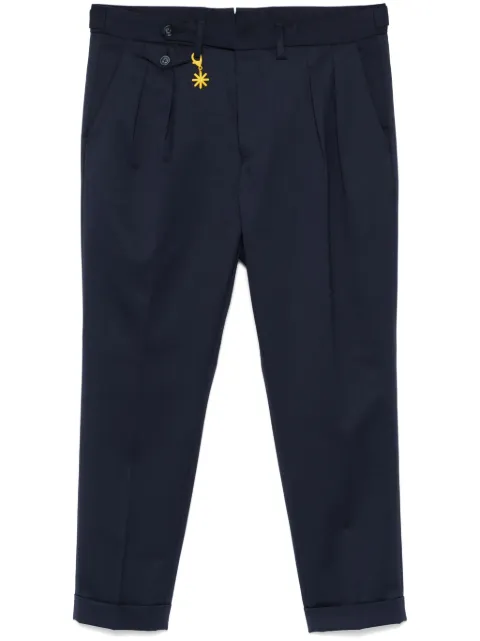 Manuel Ritz pantalon court à détails plissés