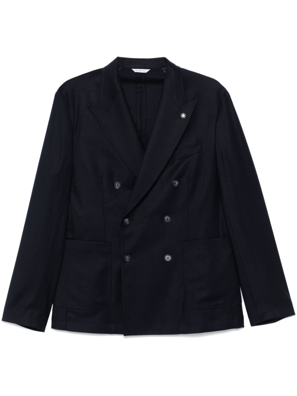 Manuel Ritz brooch-detail blazer - Blue