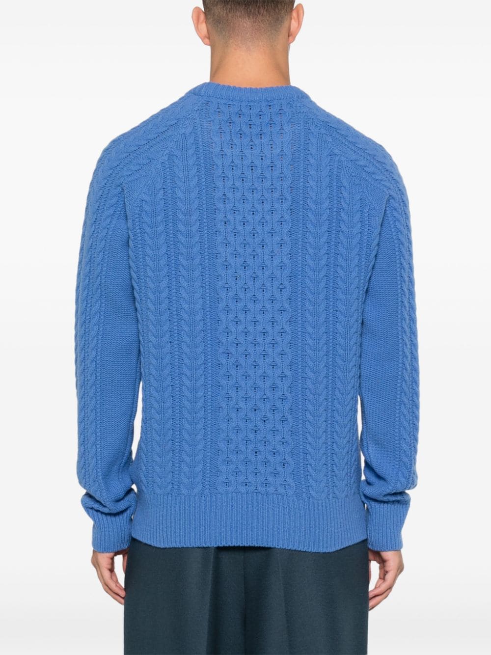 Shop Manuel Ritz Cable-knit Sweater In Blue