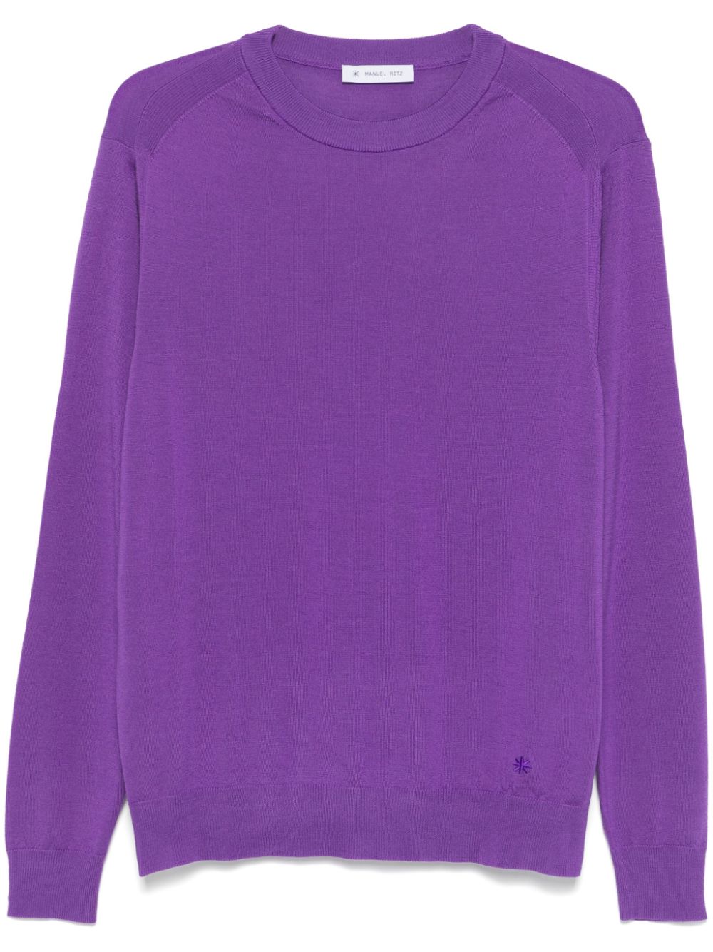 Shop Manuel Ritz Virgin Wool Sweater In Purple