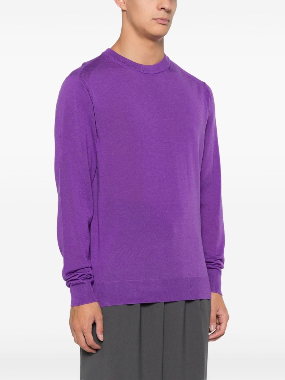 Shop Manuel Ritz Virgin Wool Sweater In Purple