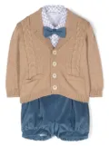 Colorichiari geometric-pattern short set - Neutrals