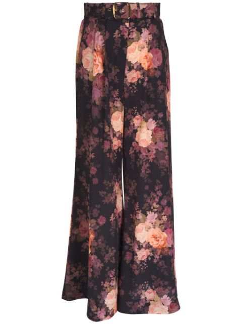 ZIMMERMANN pantalones acampanados con estampado floral