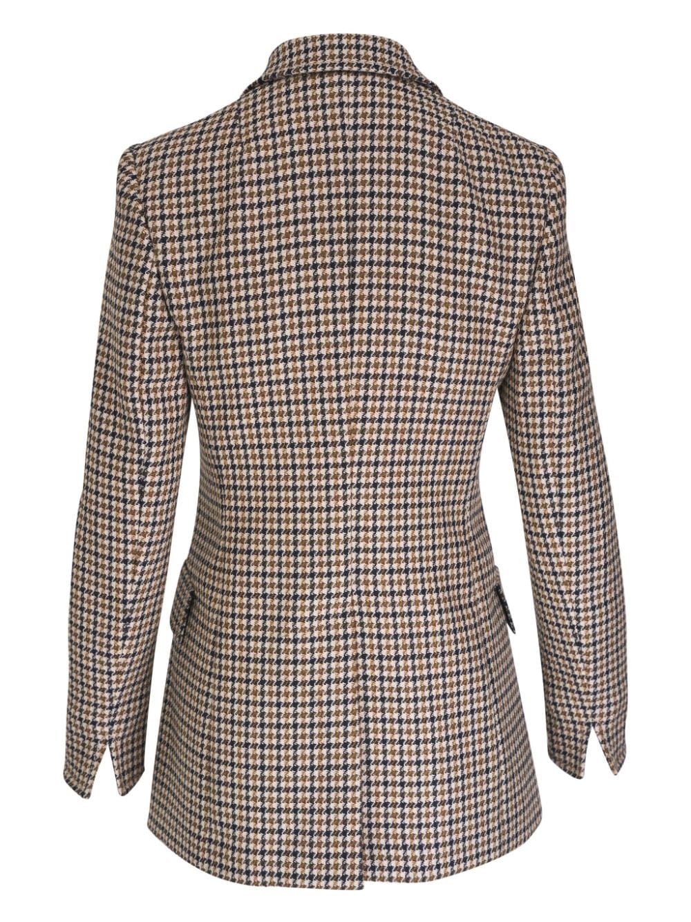 Shop Akris Punto Houndstooth Virgin-wool Blazer In Neutrals