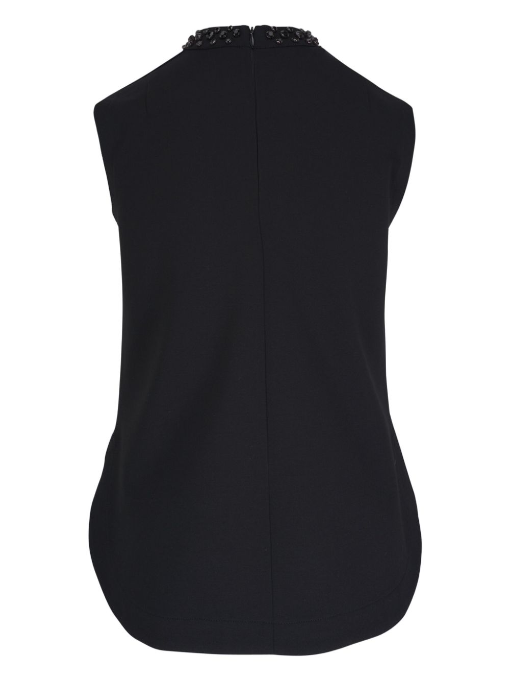 Shop Akris Punto Crystal-embellished Jersey Top In Black