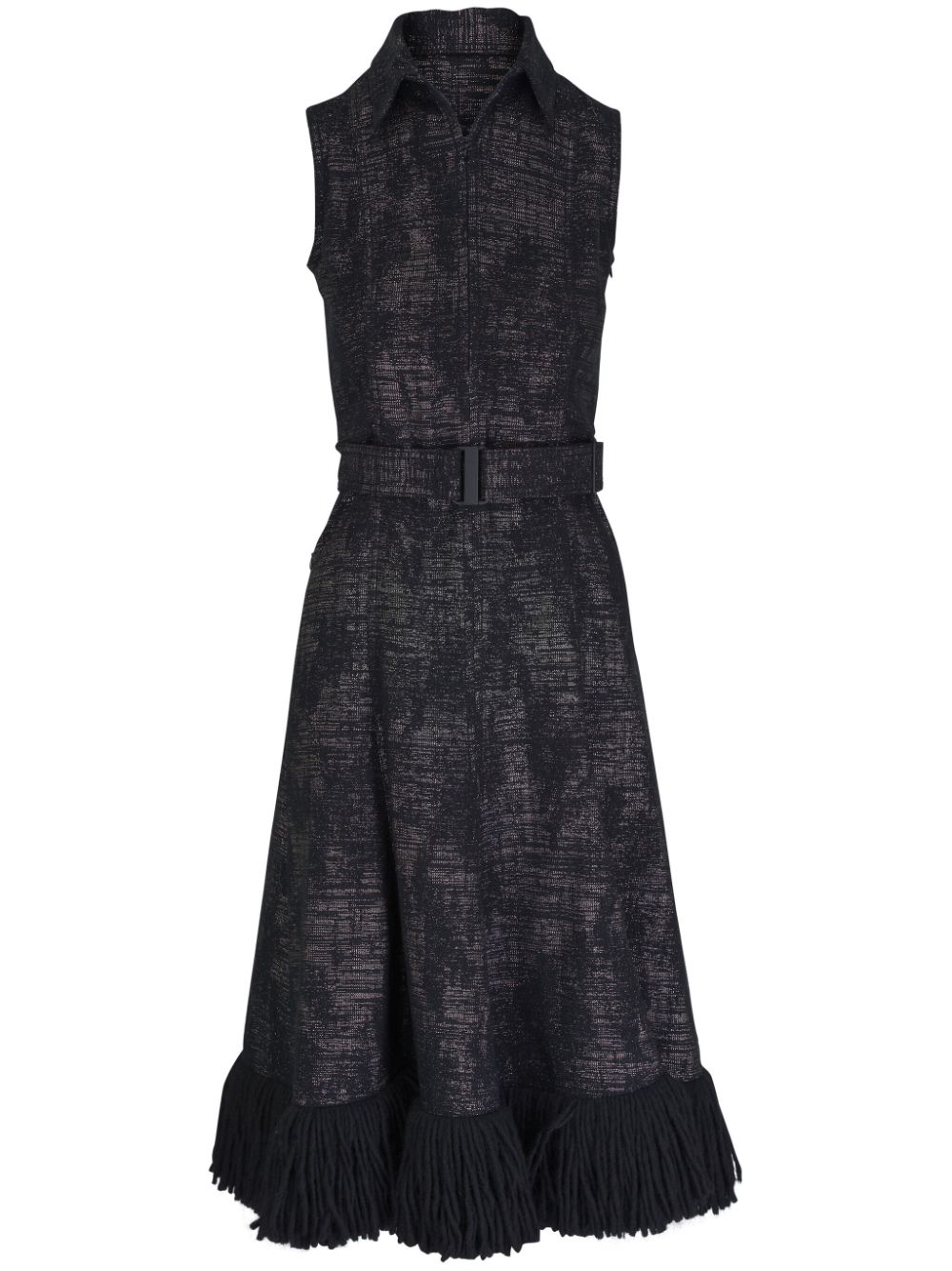 Akris Punto fringed-hem dress - Black