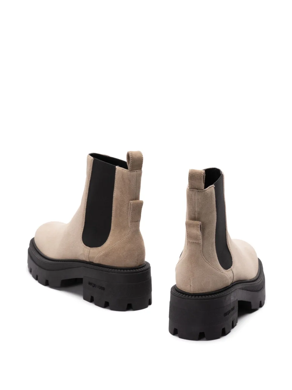 Sergio Rossi 25mm suede Chelsea boots Neutrals