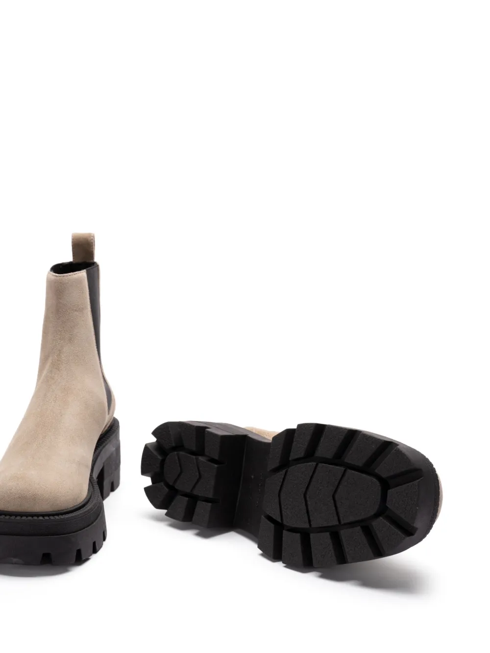Sergio Rossi 25mm suede Chelsea boots Neutrals