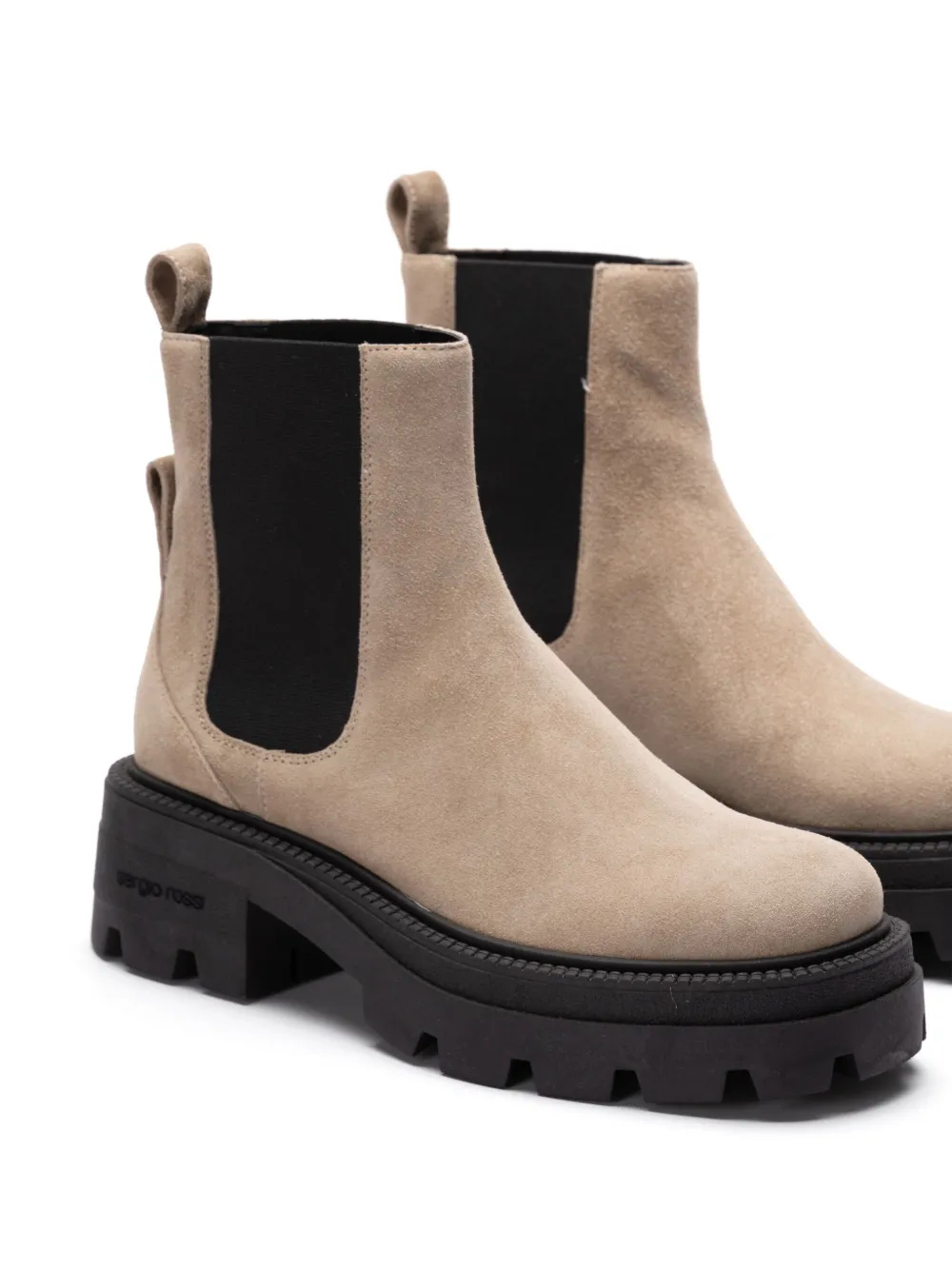 Sergio Rossi 25mm suede Chelsea boots Neutrals