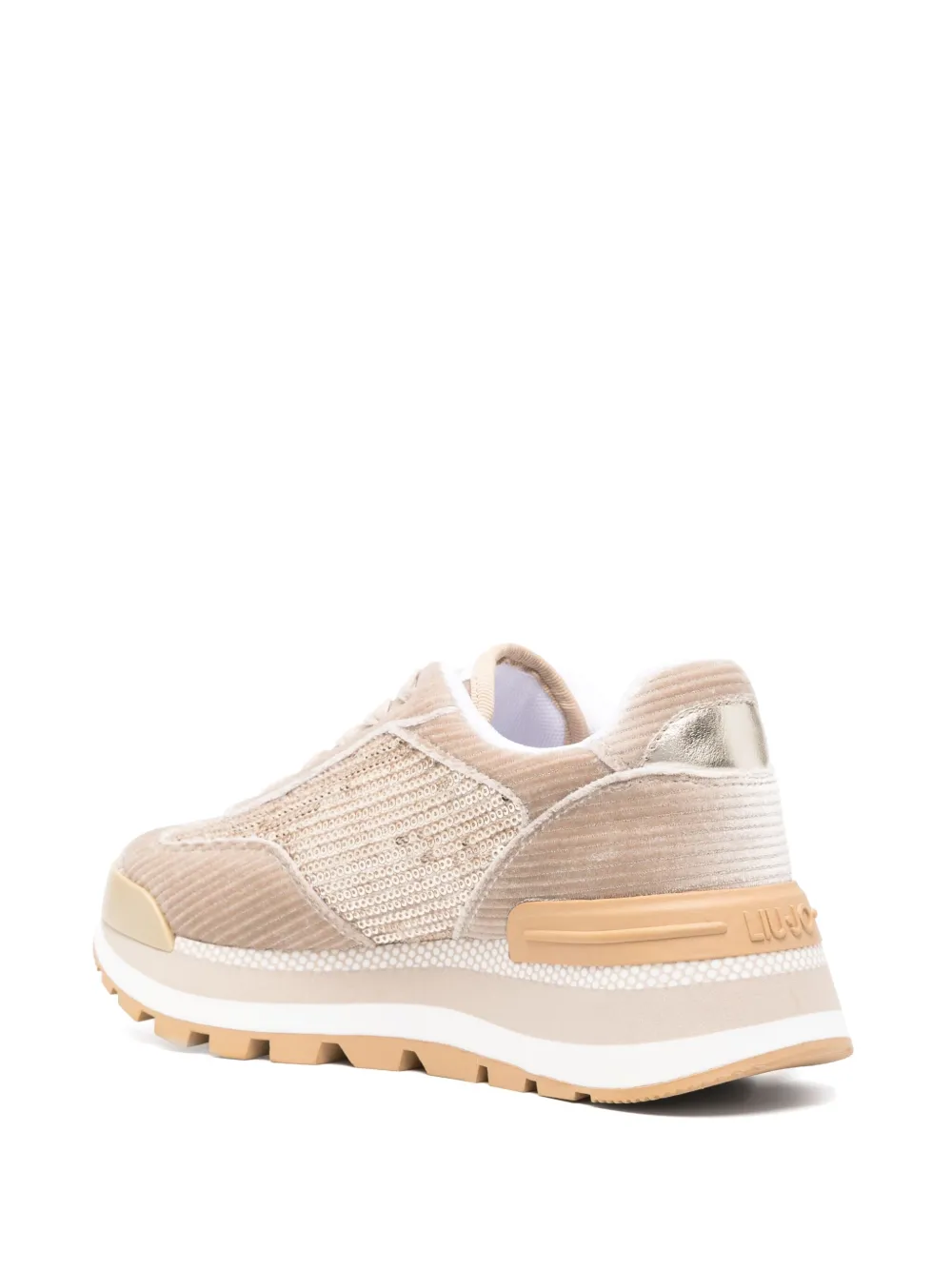 LIU JO sequined sneakers Neutrals