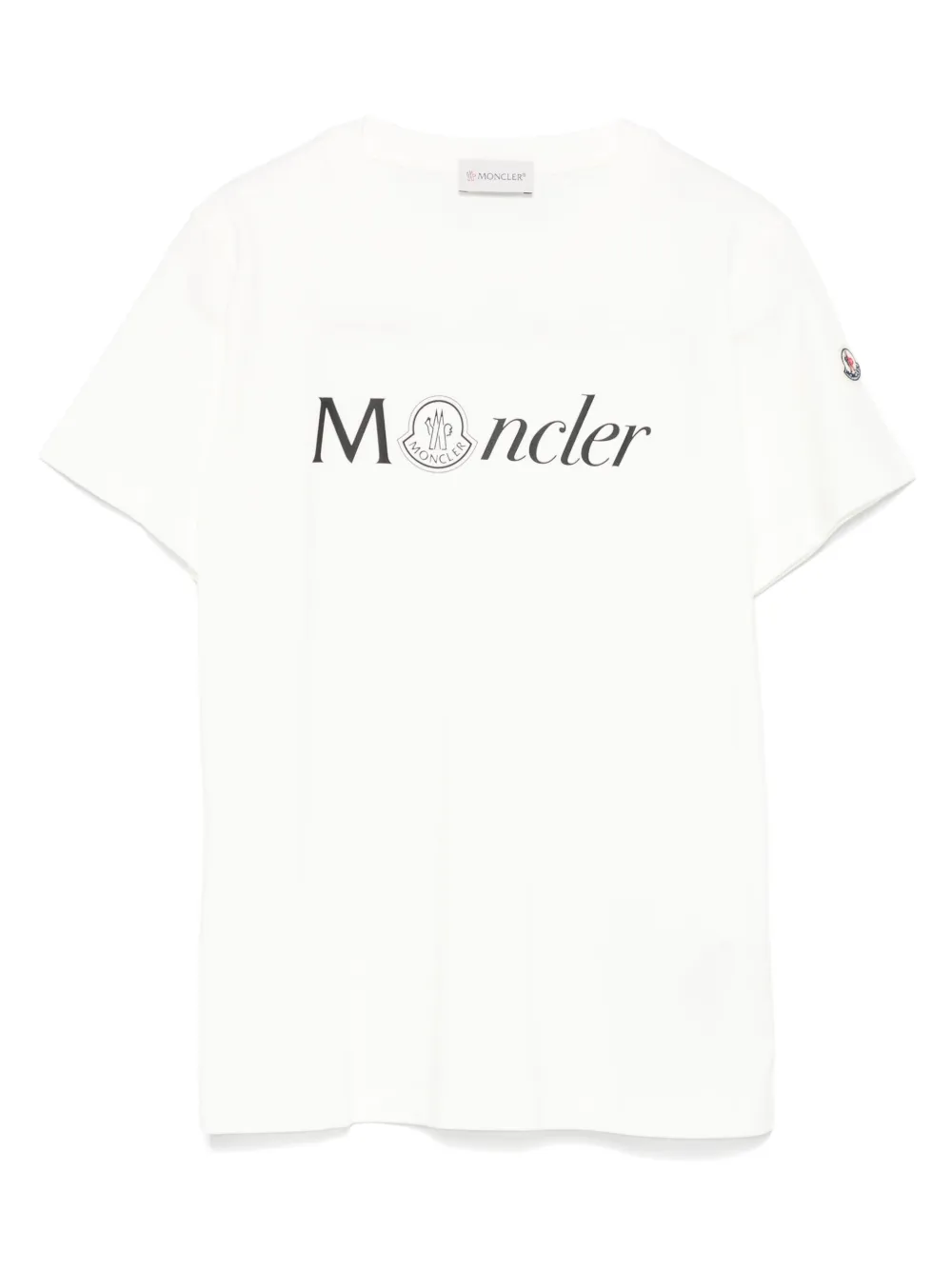 Moncler Enfant T-shirt met logoprint Wit