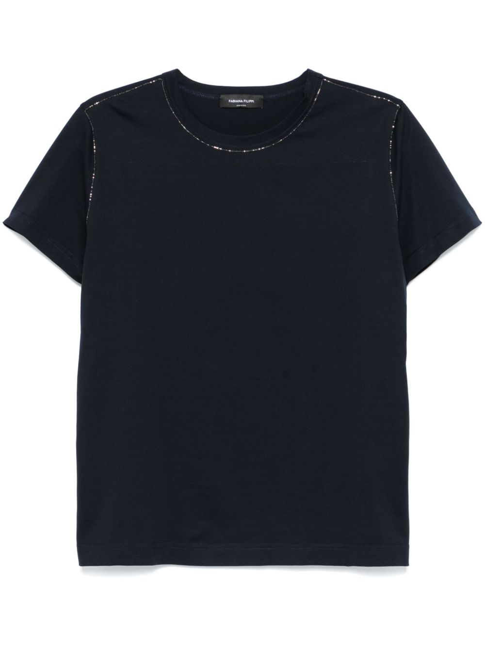 Fabiana Filippi T-shirt met kralen Blauw