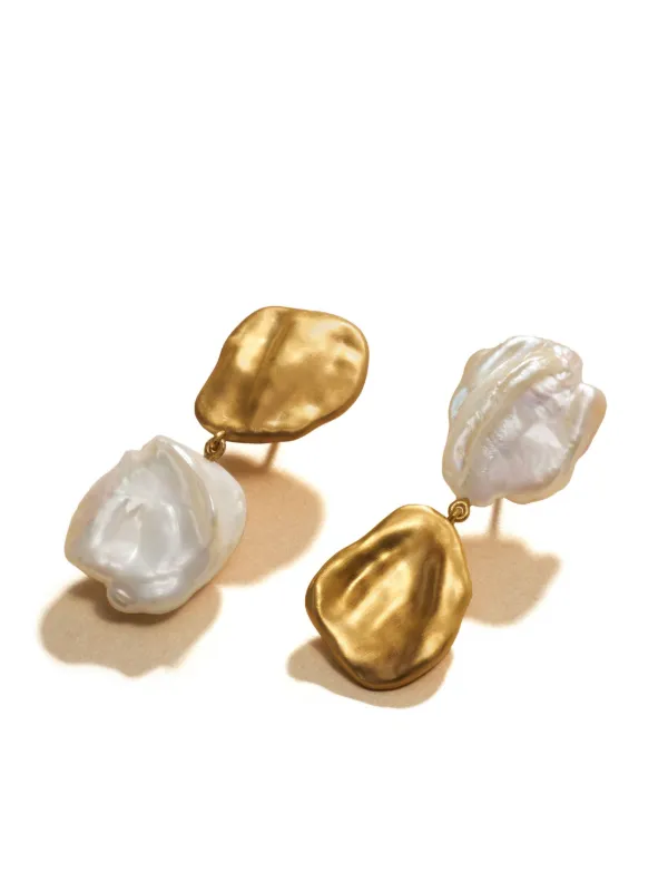 Monica Vinader x Amy Powney keshi-pearl Stud Drop Earrings