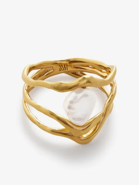 Monica Vinader anillo con perla Keshi de MONICA VINADER x Amy Powney