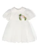 Colorichiari lace-trim dress - White