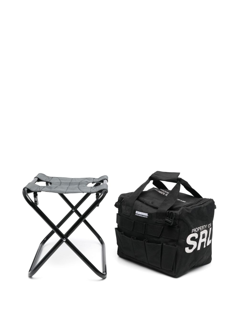 Shop Neighborhood Srl Folding Stool Set In Black