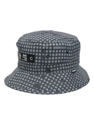 Neighborhood Camouflage Bucket Hat Grey FARFETCH LB