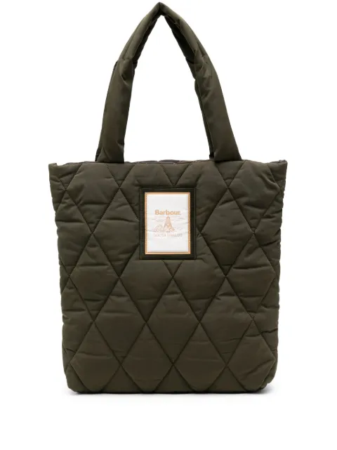 Barbour tote con parche del logo