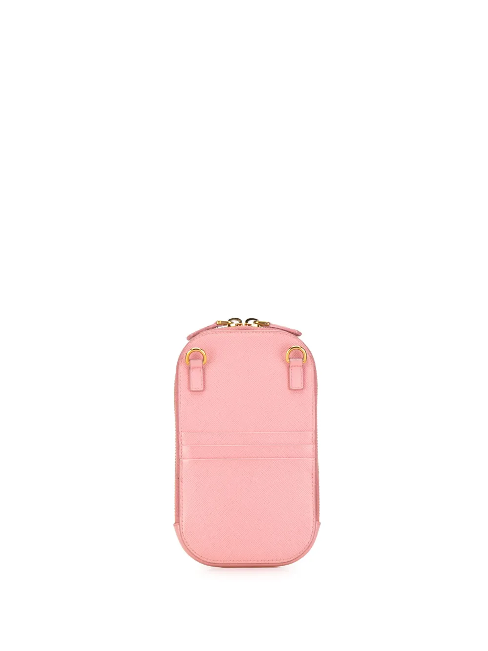 Pre-owned Prada 21th Century Mini Saffiano Crossbody Phone Pouch Satchel In Pink