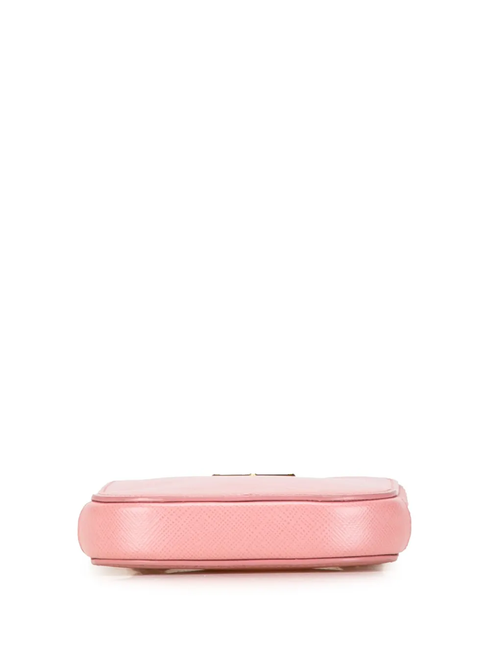 Pre-owned Prada 21th Century Mini Saffiano Crossbody Phone Pouch Satchel In Pink