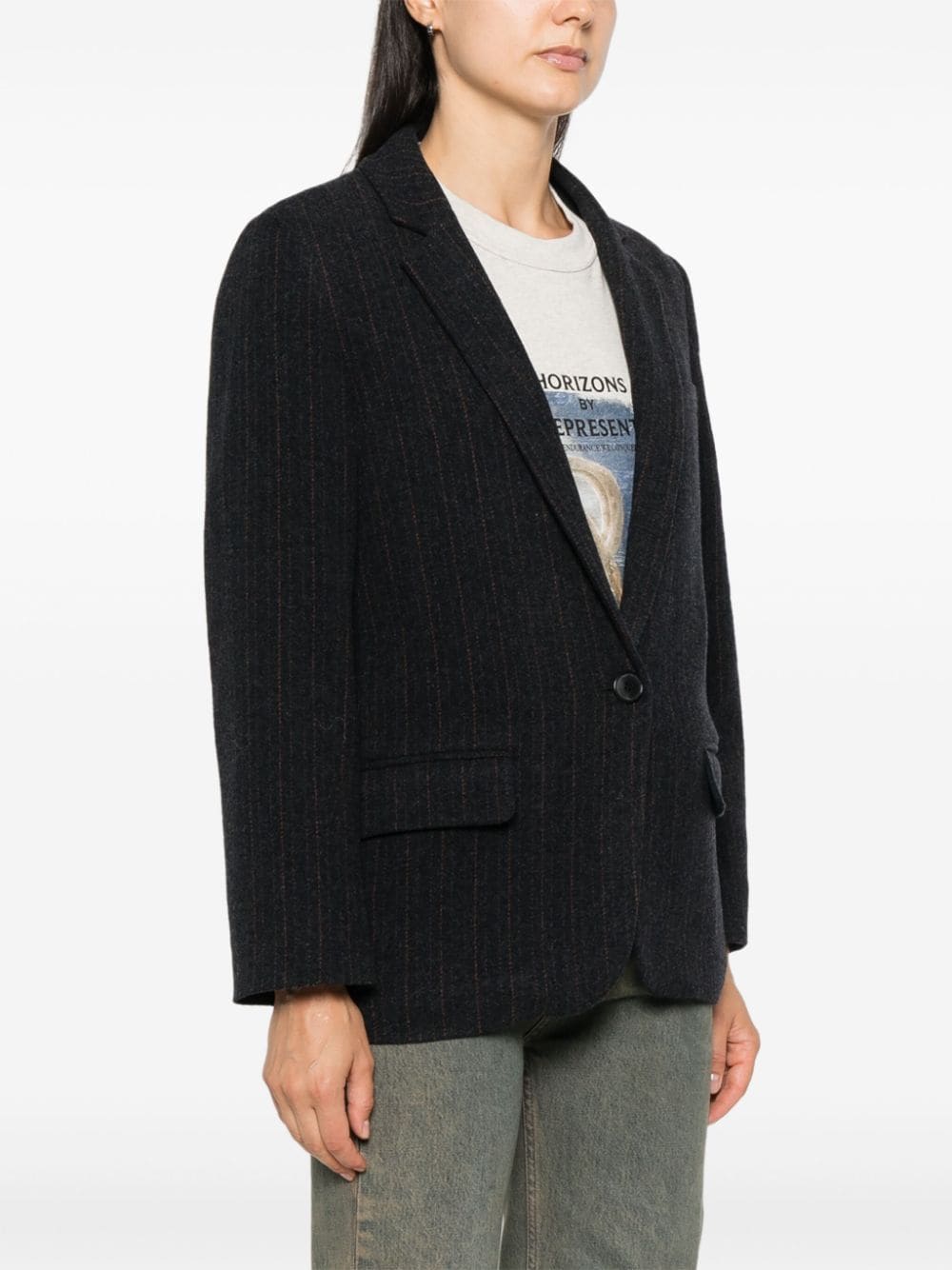 Shop Marant Etoile Charlyne Blazer In Blue