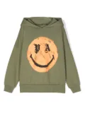 Palm Angels Kids x Smiley logo-print hoodie - Green