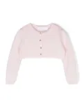 Colorichiari crystal-embellished buttons cardigan - Pink