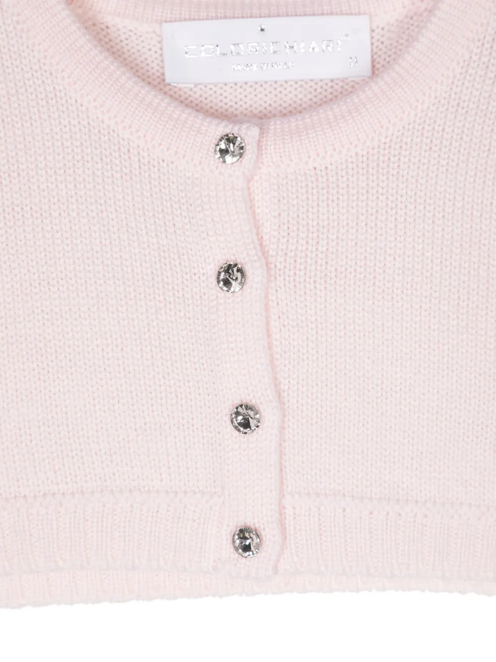 Colorichiari Vest met knopen met kristallen Roze