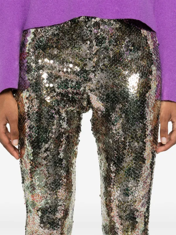 【送料&関税込】Isabel Marant Sequin-embellished Leggings ISABEL MARANT Todiz Sequined Mesh Leggings in Black | endource