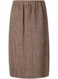 Jejia prince of wales-pattern skirt - Brown