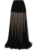 ZIMMERMANN Illustration maxi skirt - Black