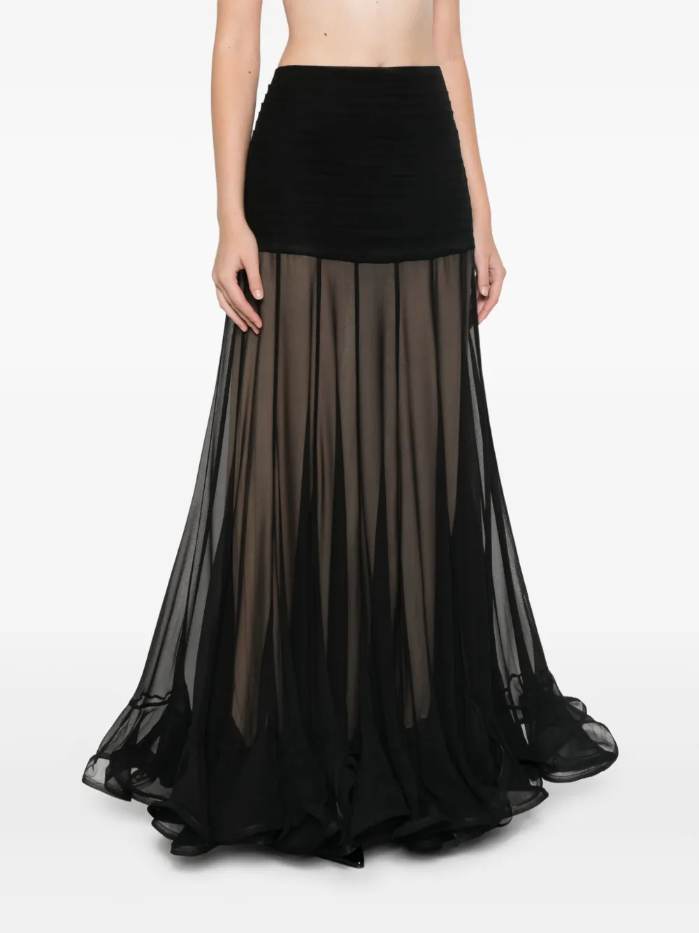 ZIMMERMANN Illustration maxi-rok Zwart