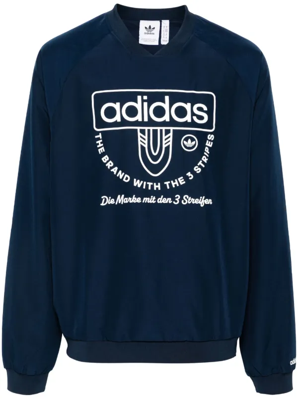 Adidas stripes sweatshirt best sale