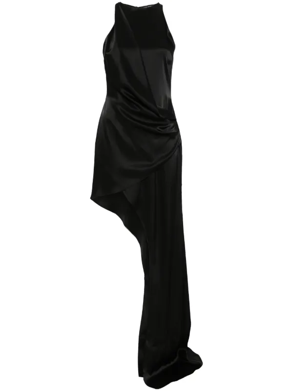 David Koma Draped Asymmetric Maxi Dress | Black | FARFETCH David Koma Draped Asymmetric Maxi Dress | Black | FARFETCH