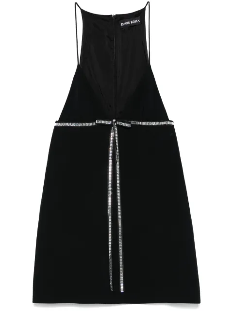 David Koma crystal-bow mini dress