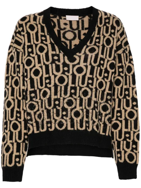 LIU JO pull à logo en jacquard