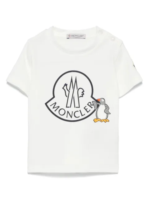 Moncler Enfant playera con logo estampado
