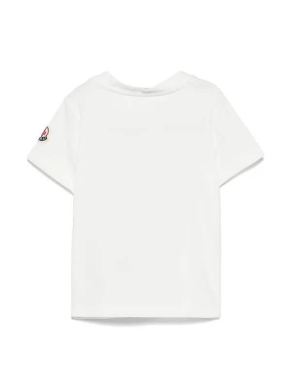 Moncler Enfant logo-print T-shirt | Neutrals | FARFETCH