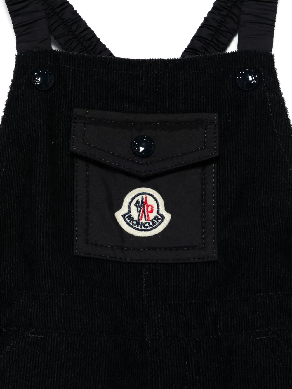 Moncler Enfant Tuinbroek met logopatch Blauw
