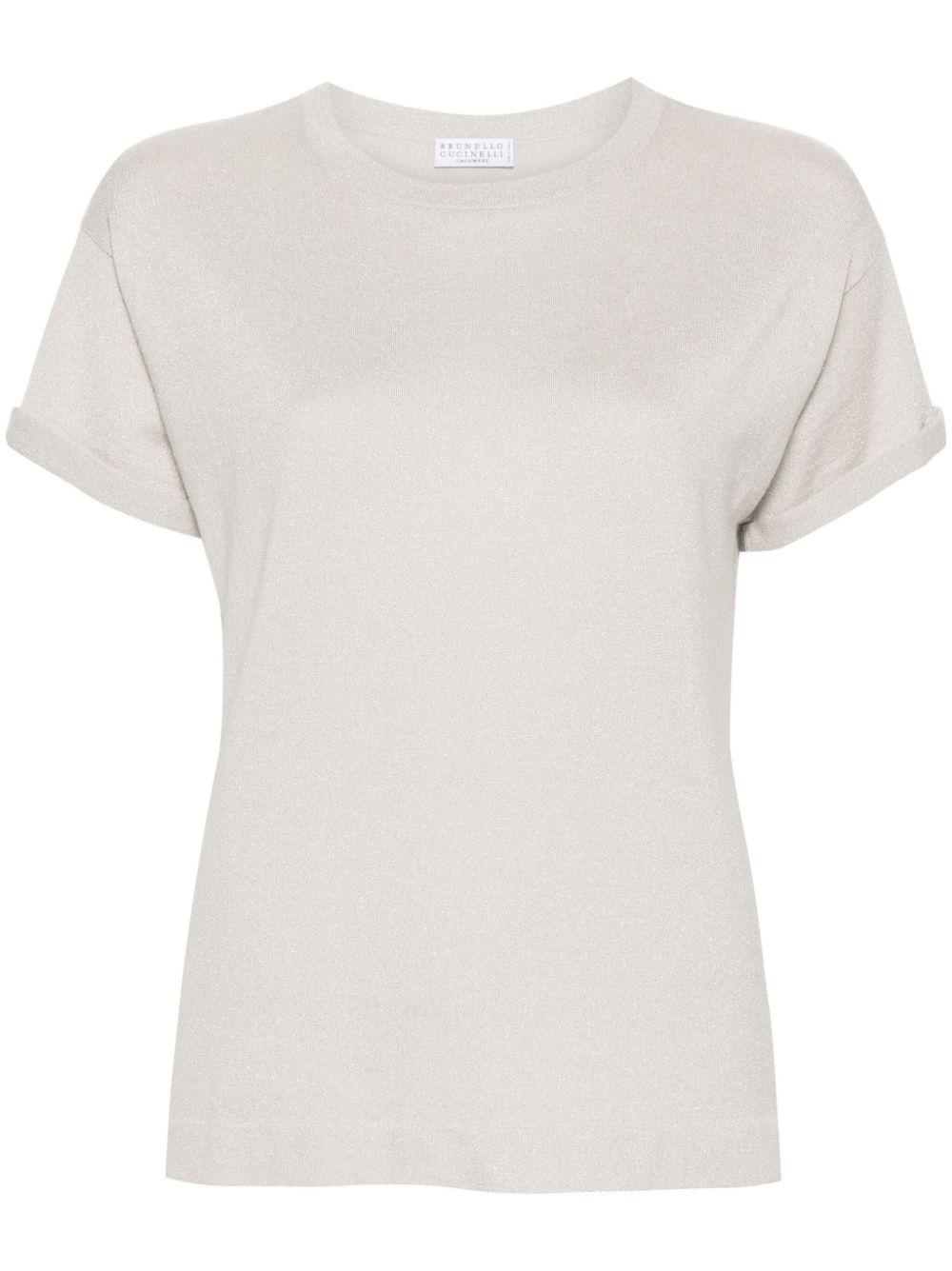 Brunello Cucinelli lurex T-shirt - Grey