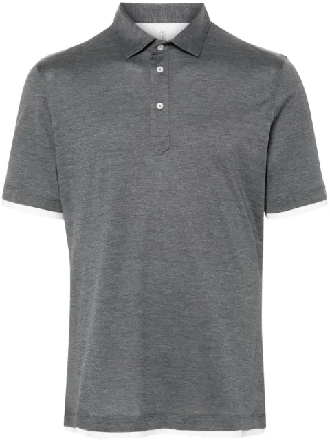 Brunello Cucinelli layered-effect polo shirt