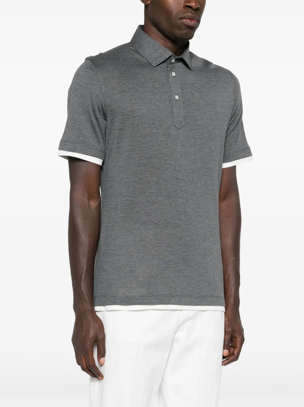 Brunello Cucinelli Overhemd met gelaagd-effect Grijs