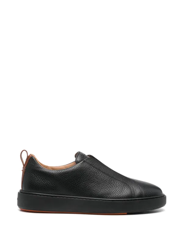 Santoni レザースニーカー | ブラック | FARFETCH JP