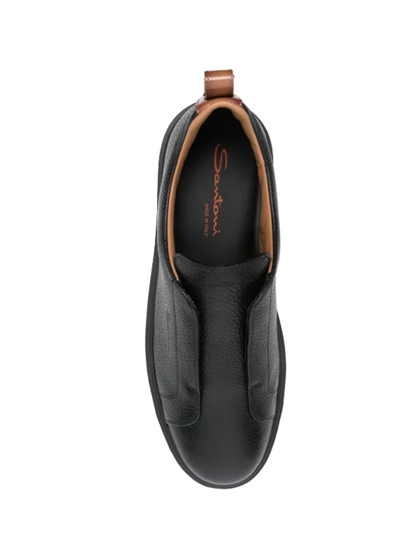SANTONI レザースニーカー Vintage MADE IN ITALY Santoni レザースニーカー | ブラック | FARFETCH JP