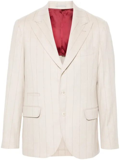 Blazer à rayures - Brunello Cucinelli - Modalova